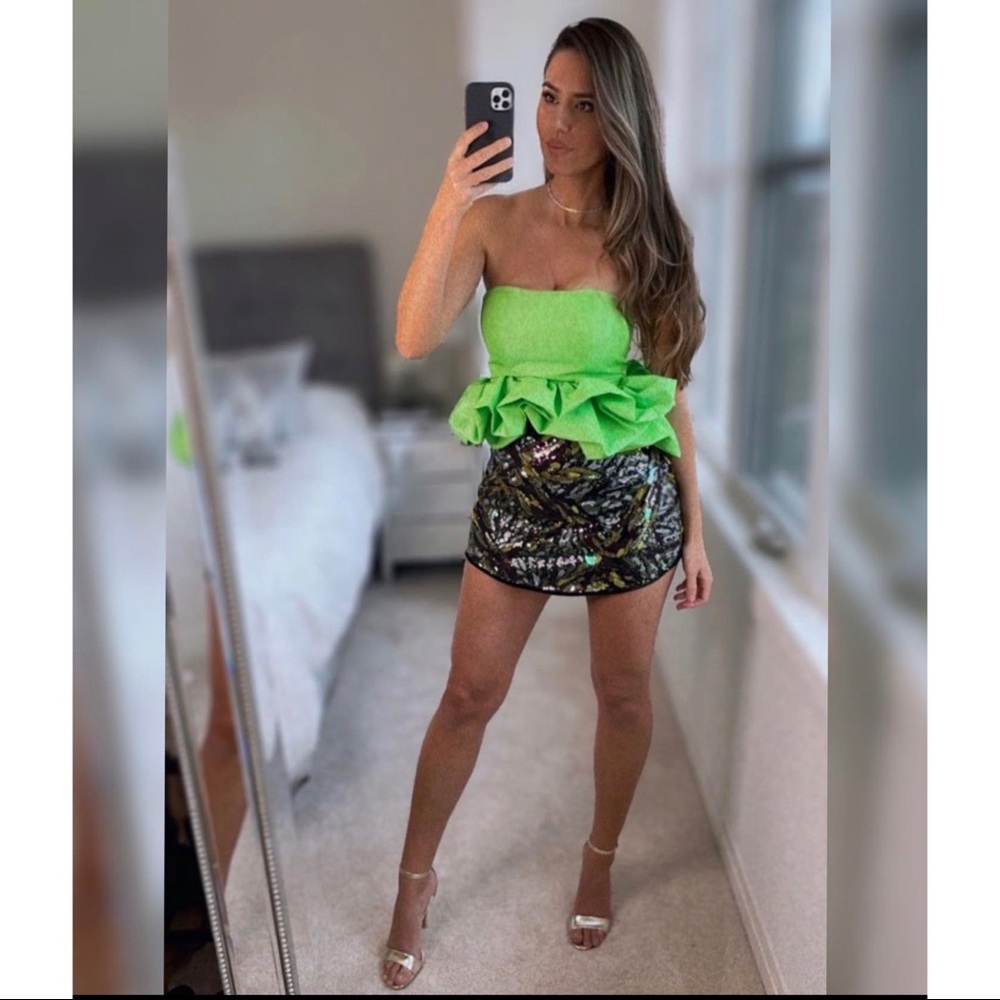 NWT zara short sequin skirt - Picture 10 of 13